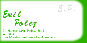 emil polcz business card